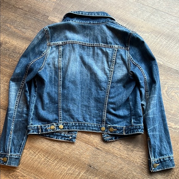 GAP Classic Blue Cropped Denim Jacket Medium - Picture 8 of 11